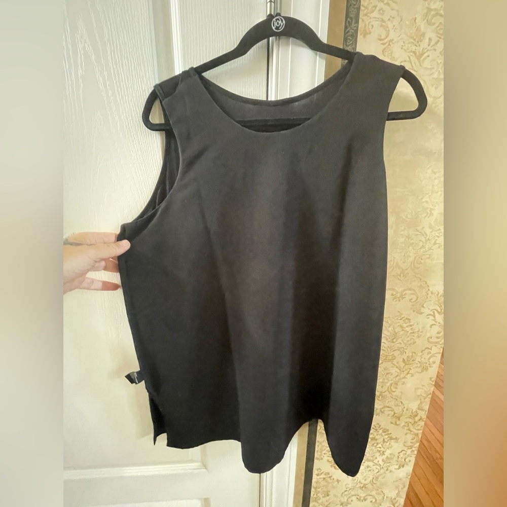 DG2 by Diane Gilman Black Sleeveless Tank Top – Size 1X